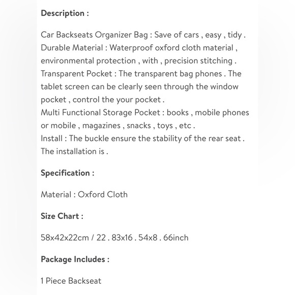 FREE 🆕Backseat Multi-Compartment Storage Organizer - Picture 9 of 14